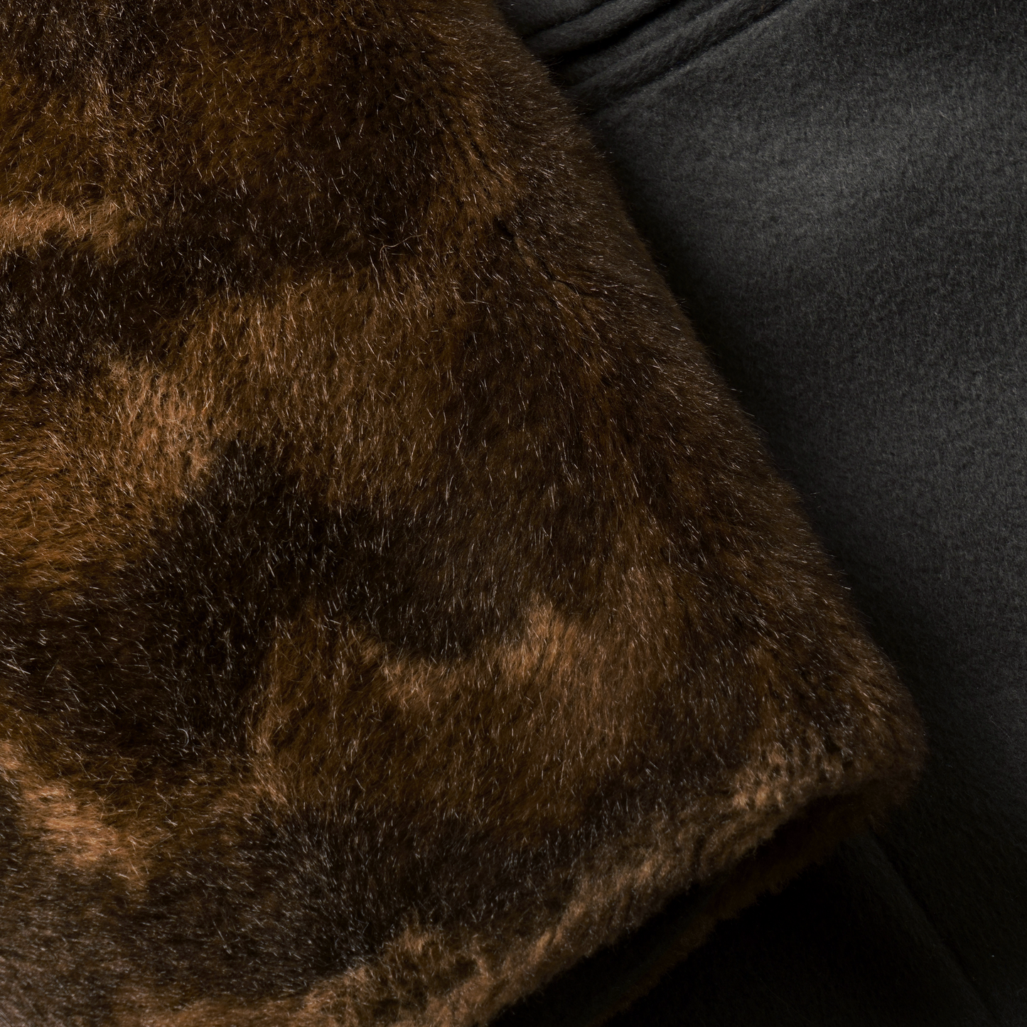 Maxime cachemire and faux fur coat