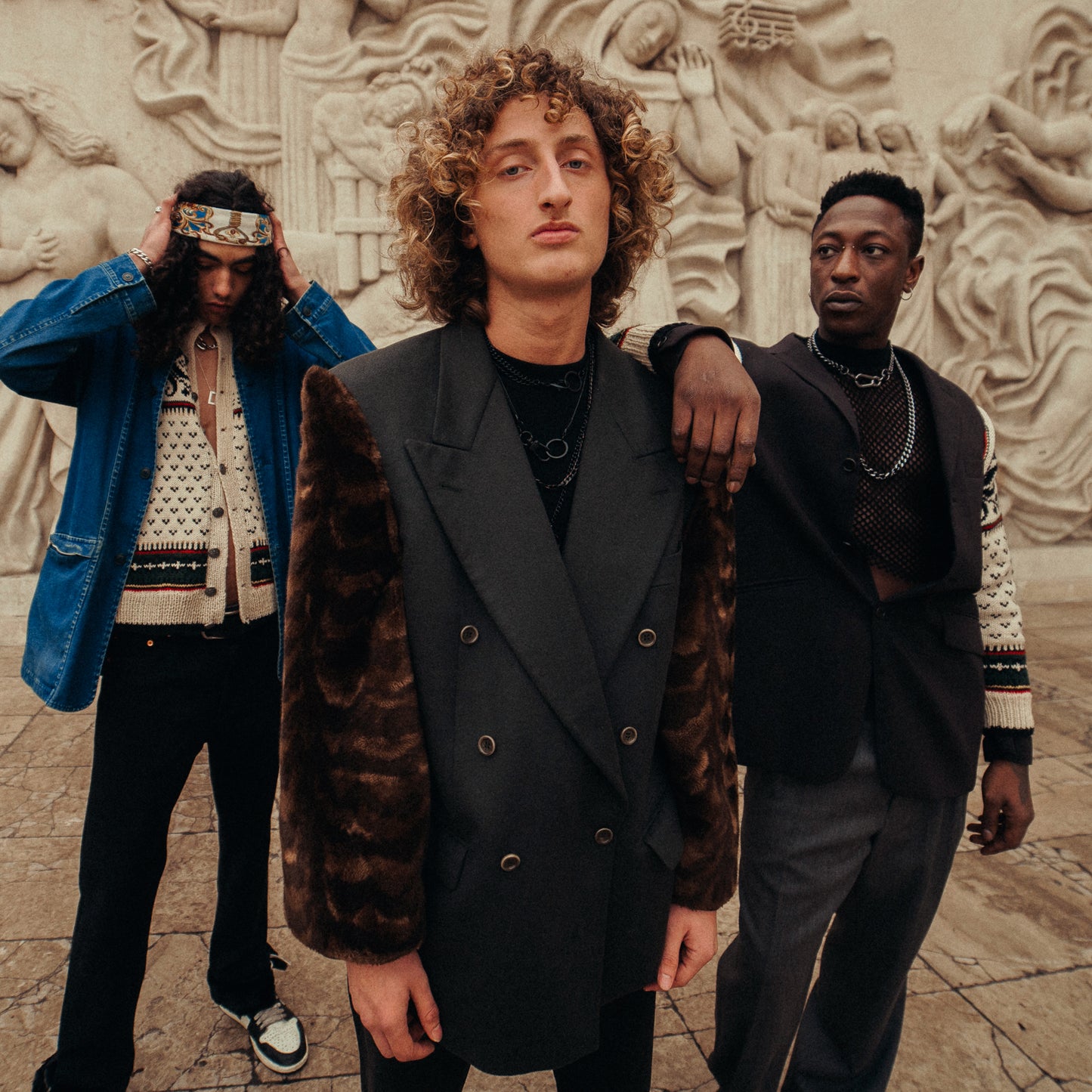 Maxime cachemire and faux fur coat