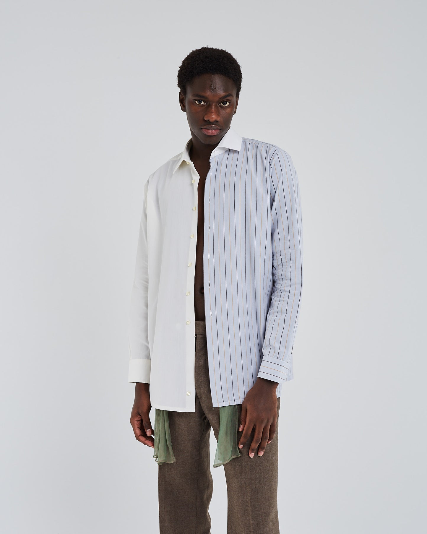 Leo single collar double shirt