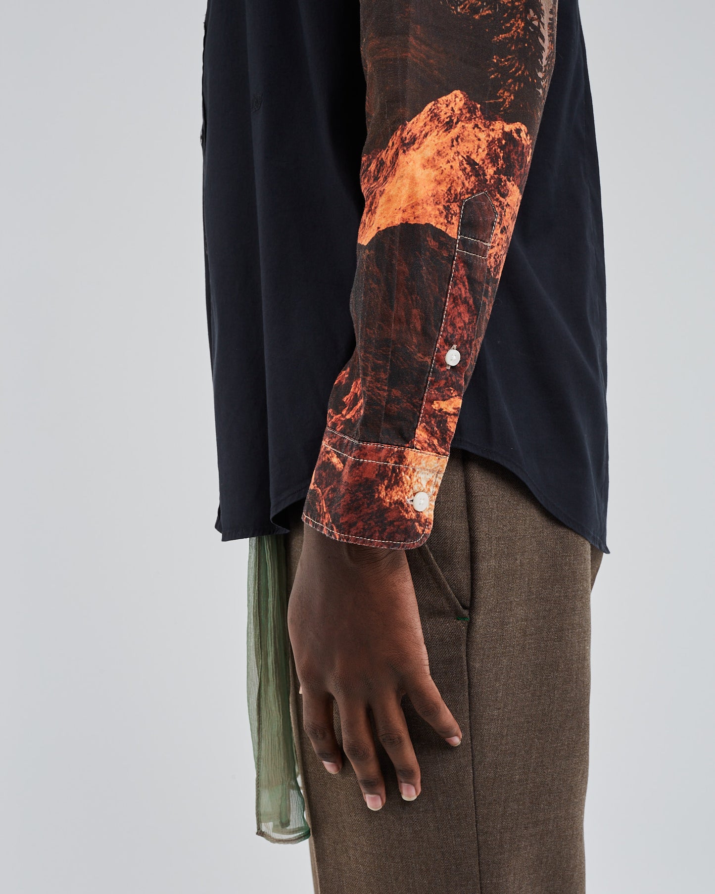 Stefano patterned sleeves shirt