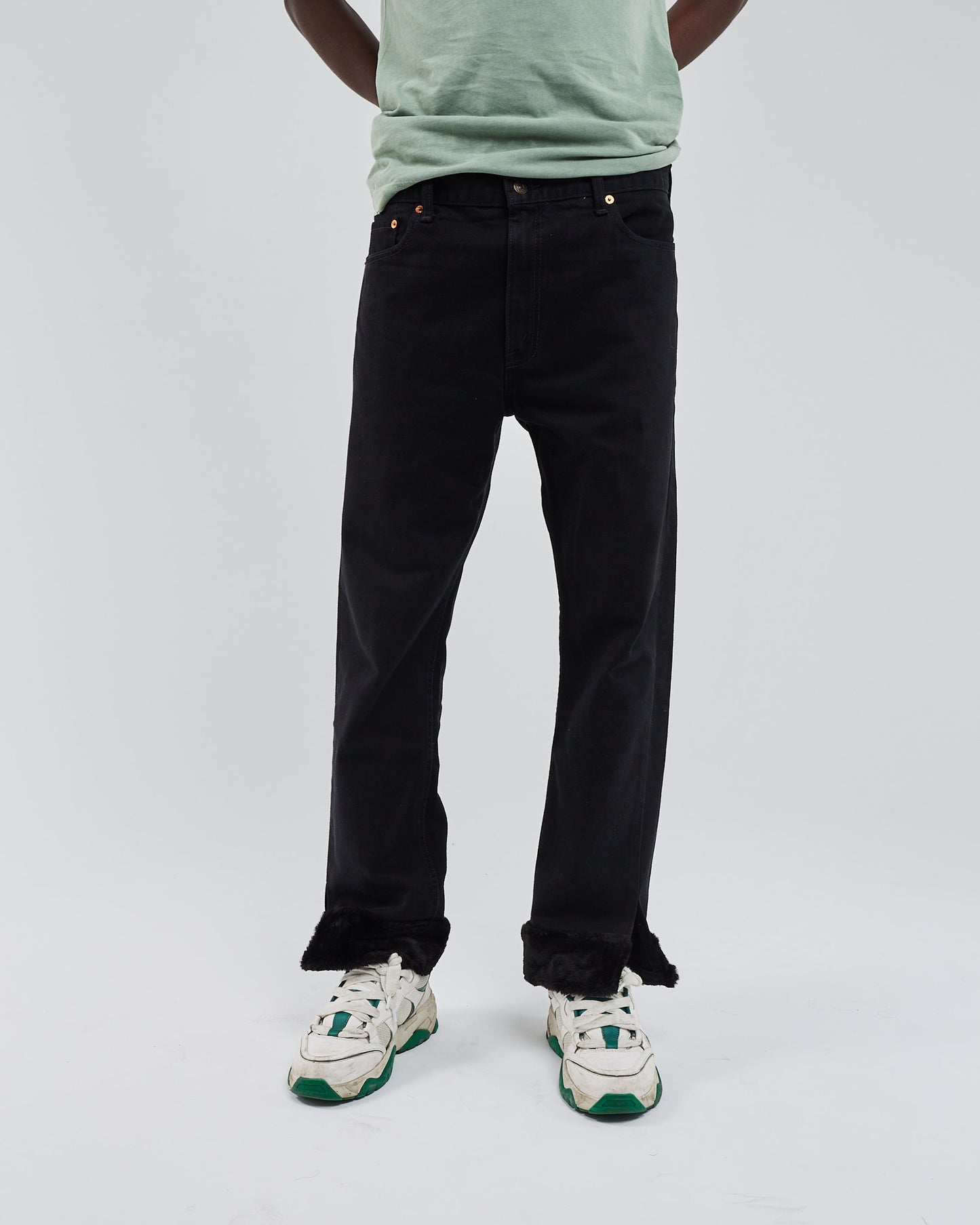 Virgil faux fur jeans