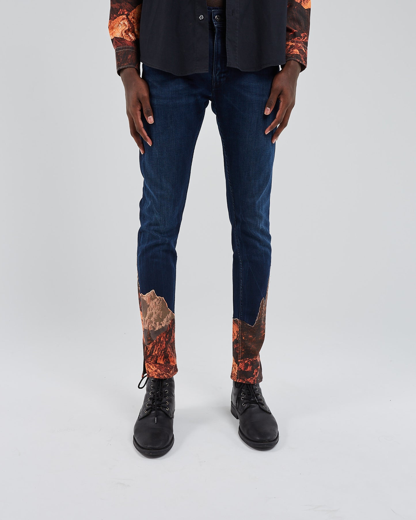 Dries patterned slim jeans