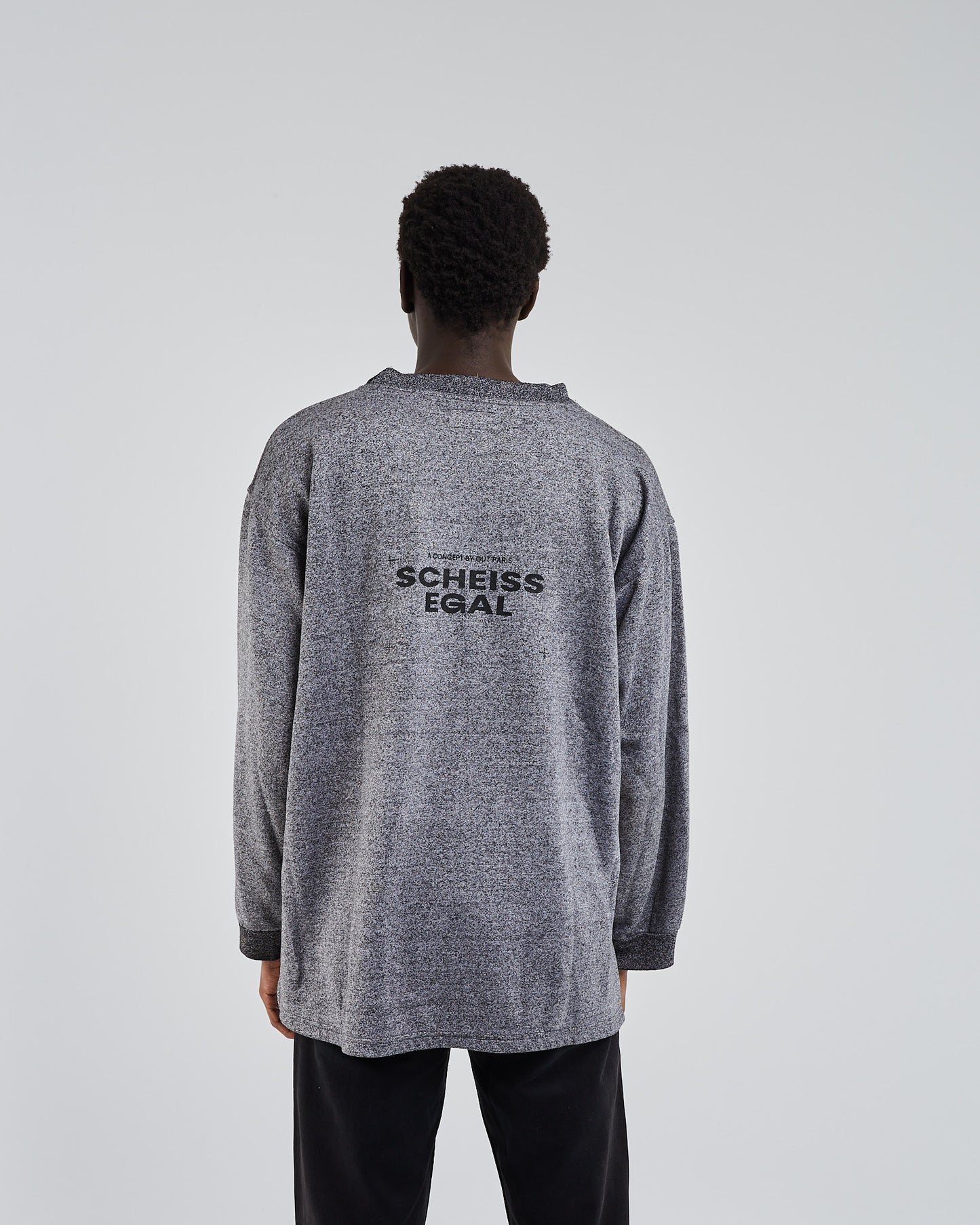 Grey embroidered sweat scheissegal