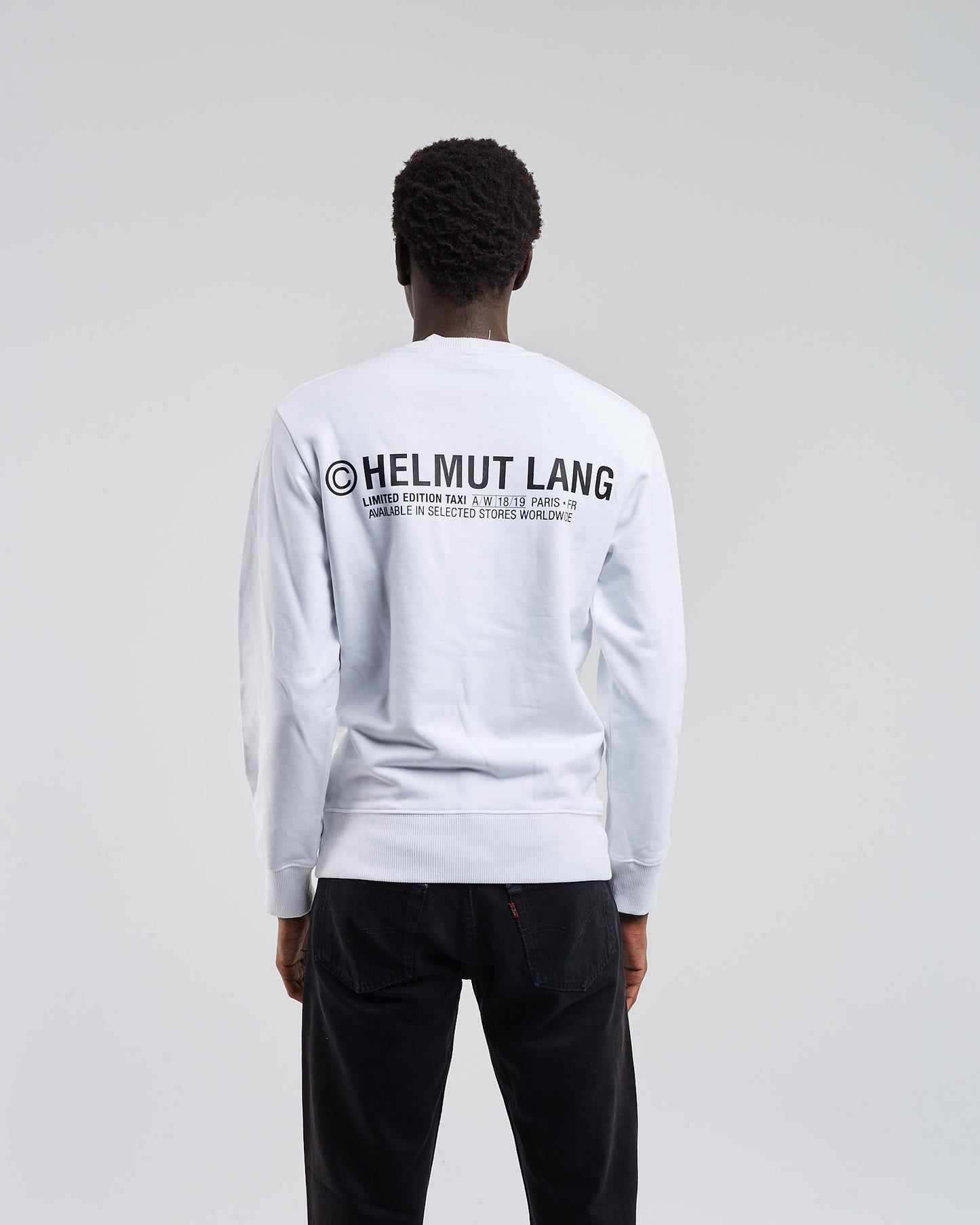 White printed sweat scheissegal
