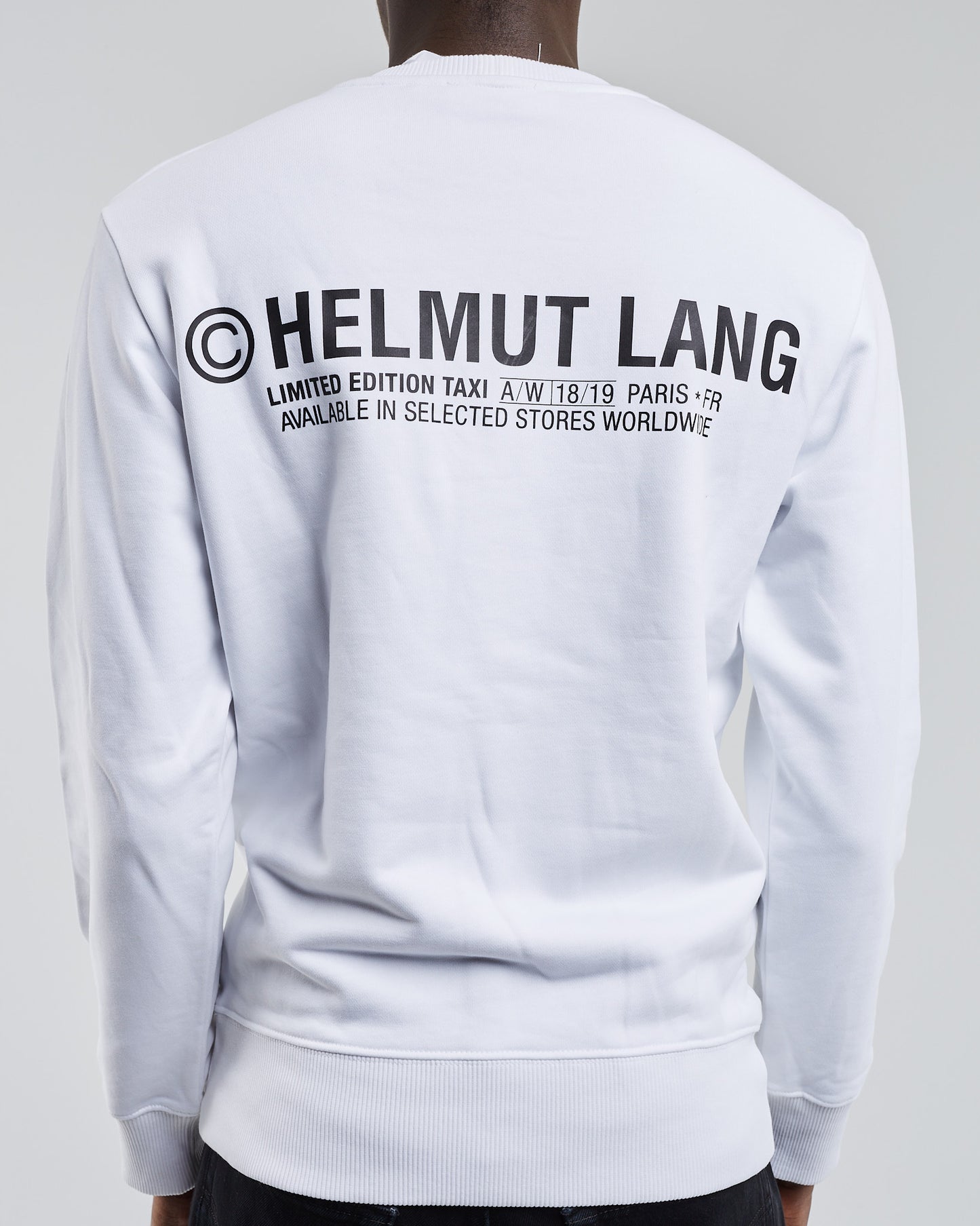 White printed sweat scheissegal