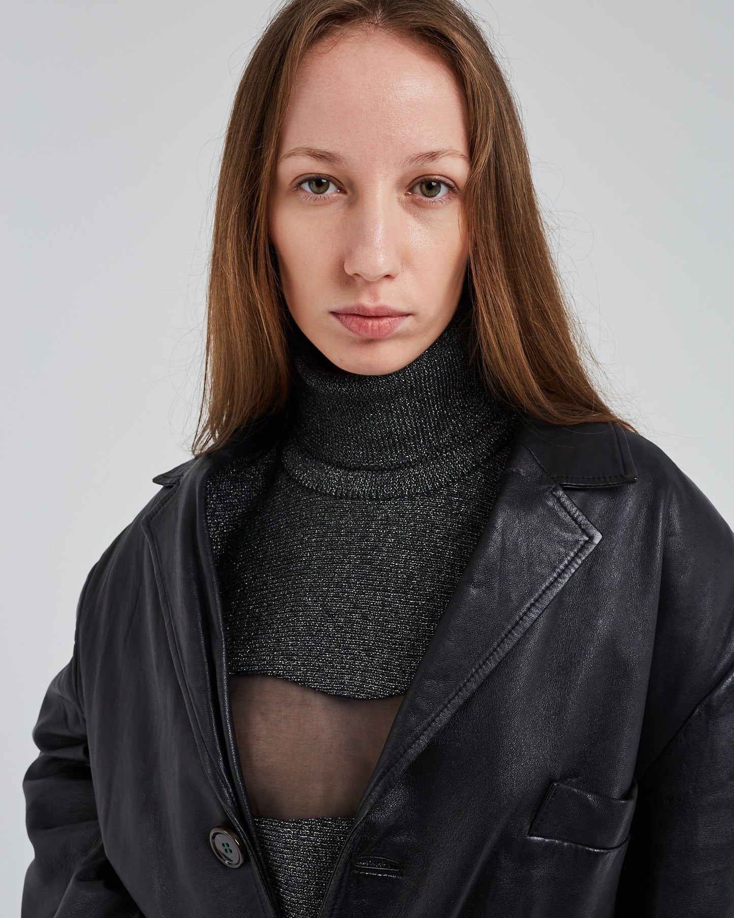 Mary transparent chest turtleneck