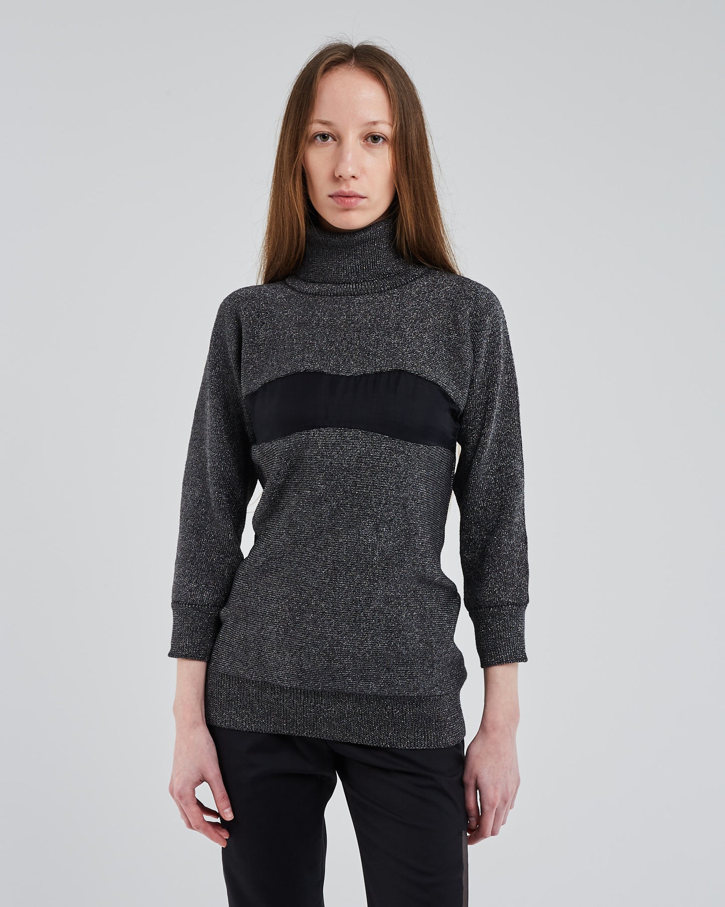 Mary transparent chest turtleneck