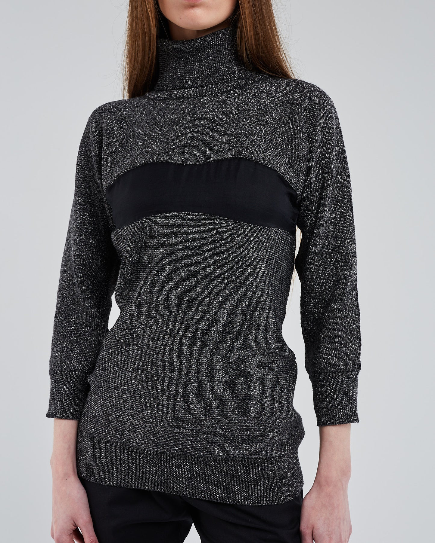 Mary transparent chest turtleneck