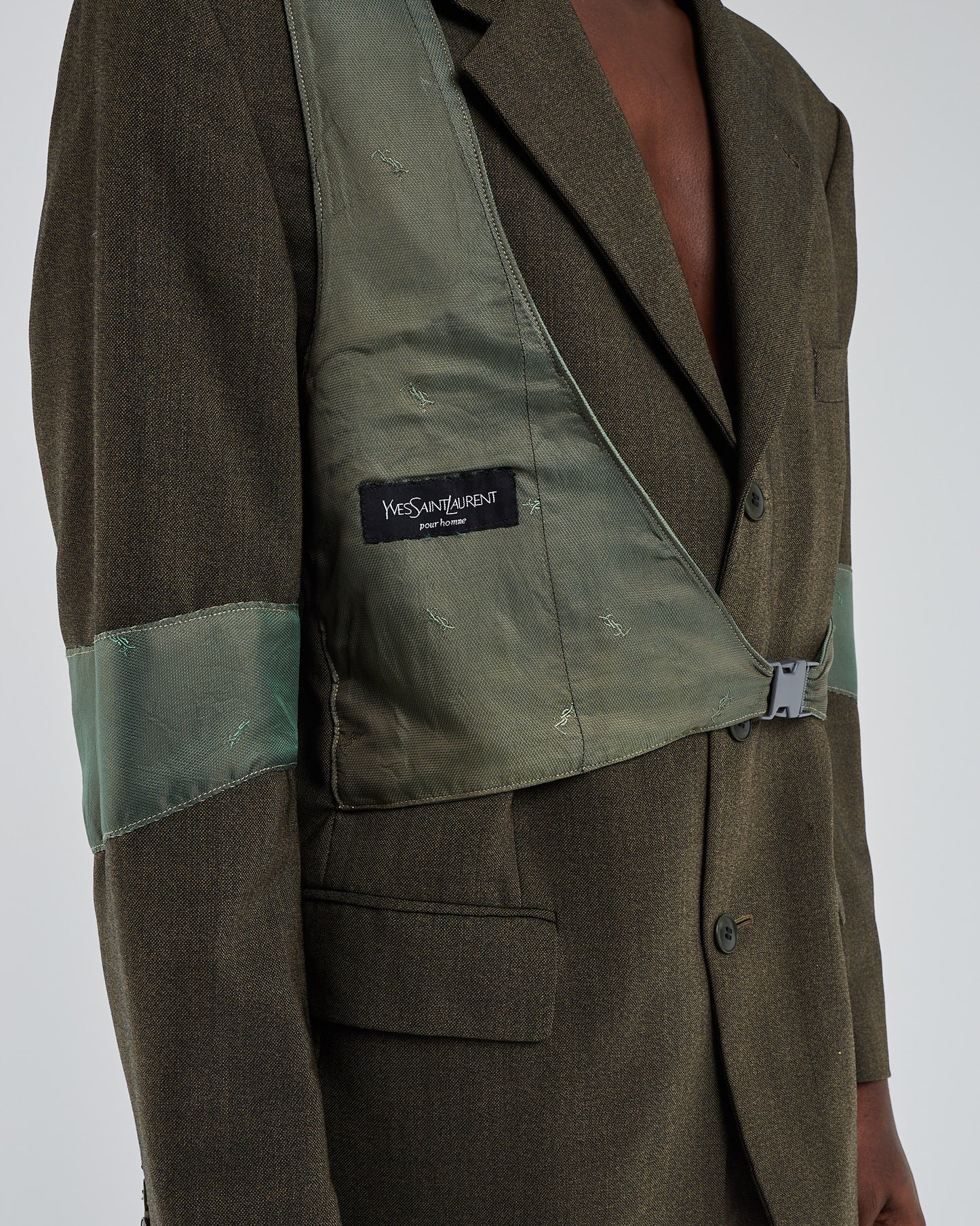 Jade silk harness jacket