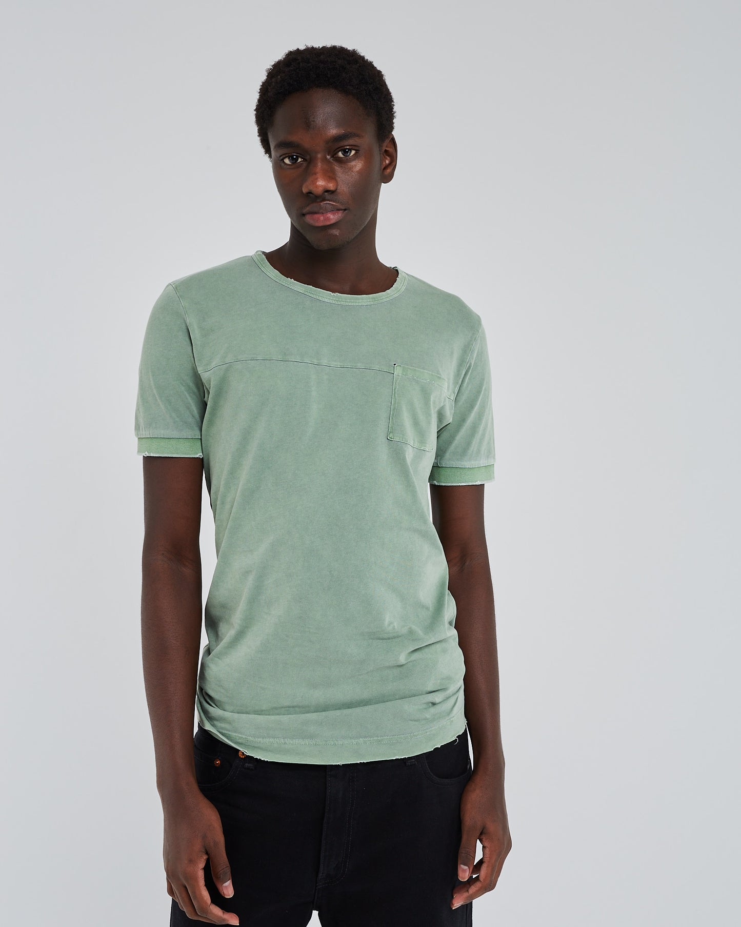 Green destroyed t-shirt scheissegal