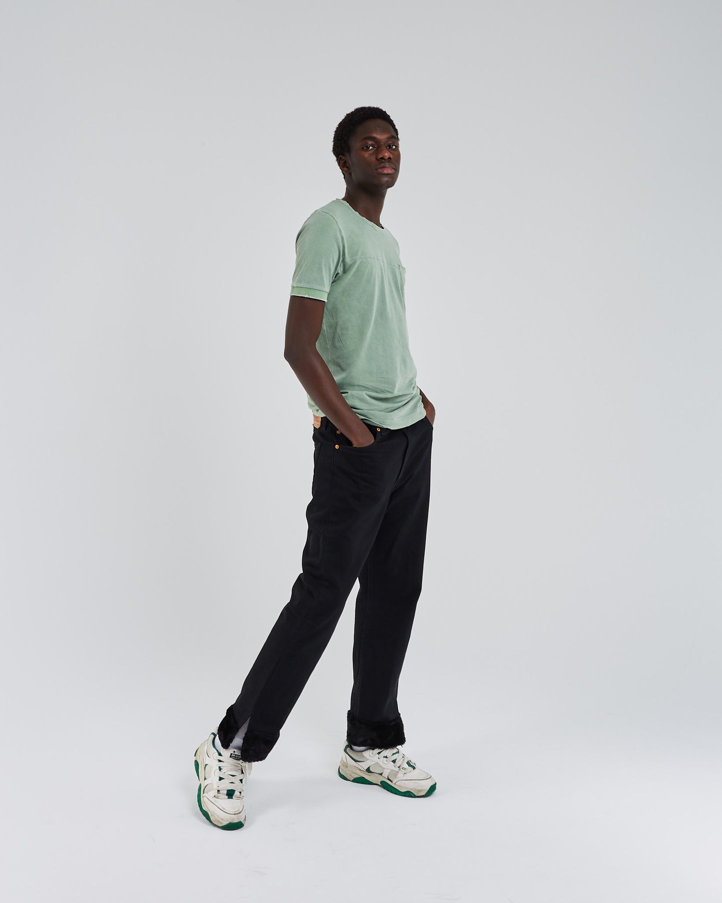 Green destroyed t-shirt scheissegal