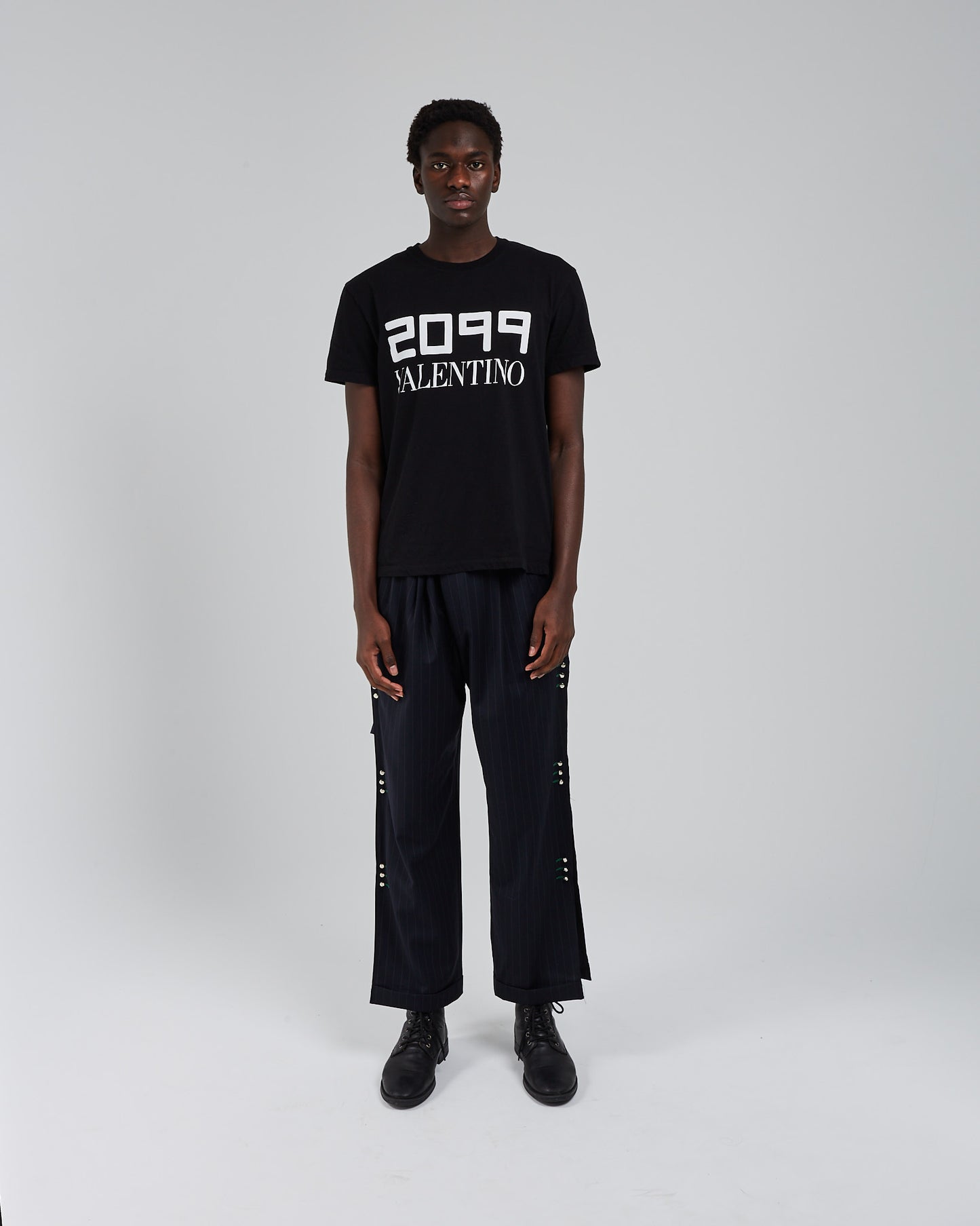 Black loose printed t-shirt SFTN