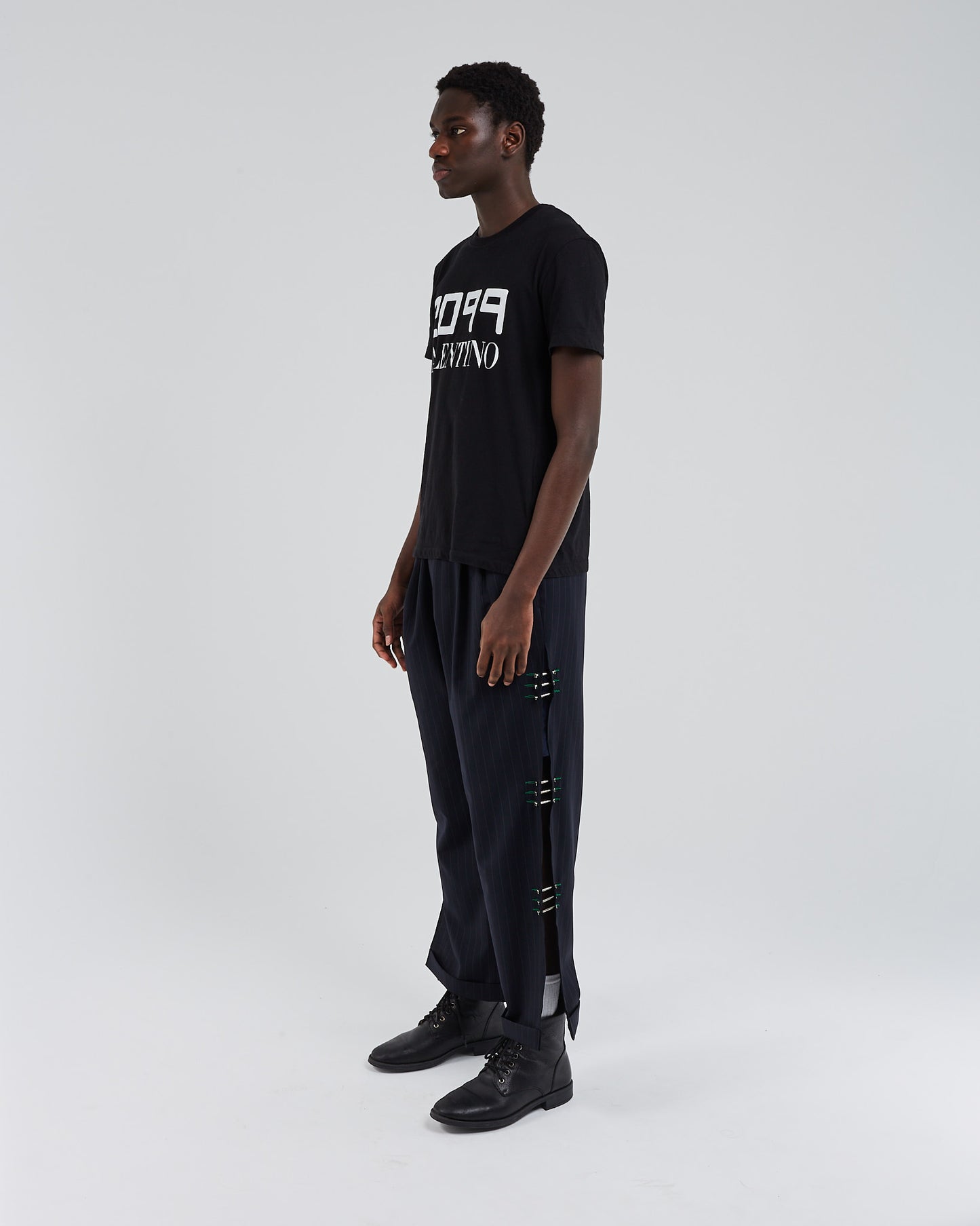 Black loose printed t-shirt SFTN