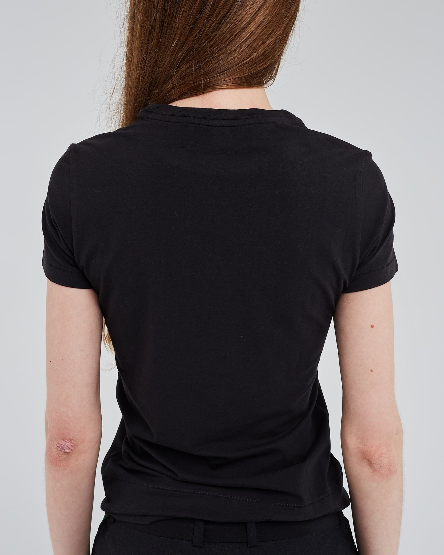 Black slim printed t-shirt SFTN