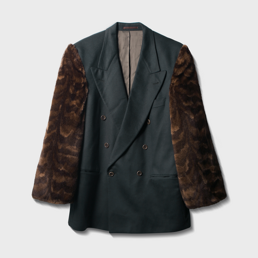 Maxime cachemire and faux fur coat