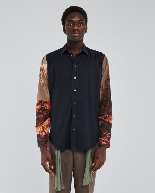 Stefano patterned sleeves shirt