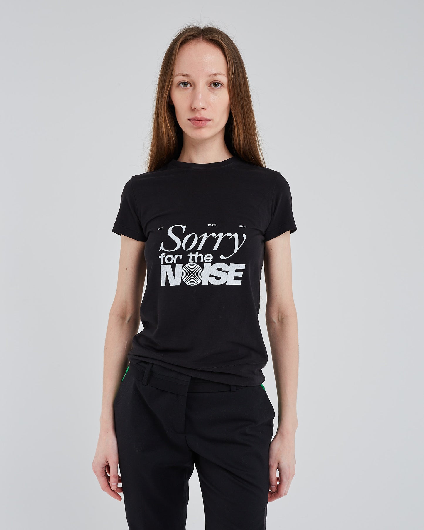 Black slim printed t-shirt SFTN